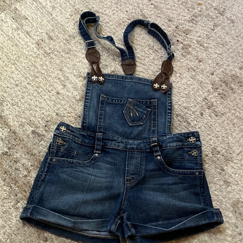 Tag Jeans Denim Vintage Overalls shorts with Adjustable Straps